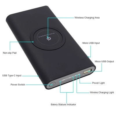 10000mAH Wireless Portable Charger Power Bank Compatible with iPhone X, iPhone 8, 8 Plus, Samsung Galaxy S9 S8 S7 etc.