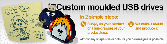 Customized USB Flash Drive for Any Shape and Unique Design, FREE Desgin for Virtual 2D/3D Artwork!
