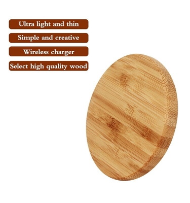 Eco-Friendly Bamboo Wireless Charger, Ultra Light and Thin Wooden Wireless Charger Pad