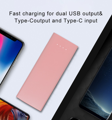8000mAH New Design Fast Charge Power Bank with Dual USB Port and Type-C Output