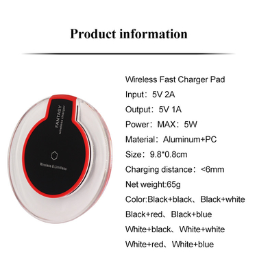 Hot Selling Crystal Wireless Fast Charger, Safe and High Quality Wireless Charger Pad