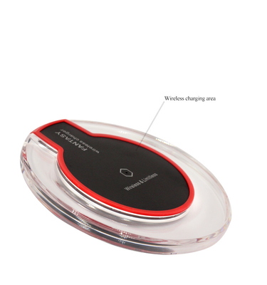 Hot Selling Crystal Wireless Fast Charger, Safe and High Quality Wireless Charger Pad