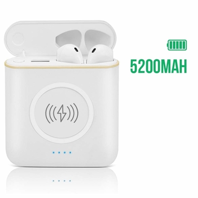 Multi-functional 3 in 1 Bluetooth Earbuds with 5200mAH Power Bank and Fast Charging Wireless Charger