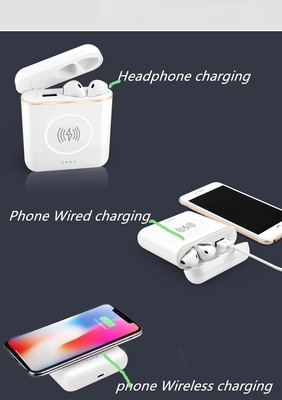 Multi-functional 3 in 1 Bluetooth Earbuds with 5200mAH Power Bank and Fast Charging Wireless Charger