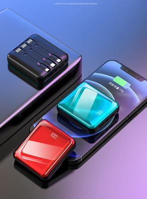 Casun Mini power bank 10000mAh portable fast charging powerbank with cable digital power display