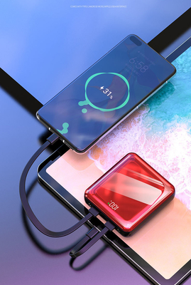 Casun Mini power bank 10000mAh portable fast charging powerbank with cable digital power display