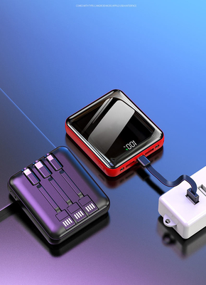 Casun Mini power bank 10000mAh portable fast charging powerbank with cable digital power display
