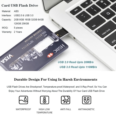 Hot Selling Promotional Credit Card USB Flash Drive with Full Color Printing, Best Promotion Gift