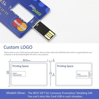 Hot Selling Promotional Credit Card USB Flash Drive with Full Color Printing, Best Promotion Gift