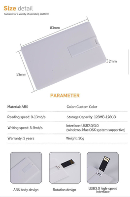 Hot Selling Promotional Credit Card USB Flash Drive with Full Color Printing, Best Promotion Gift