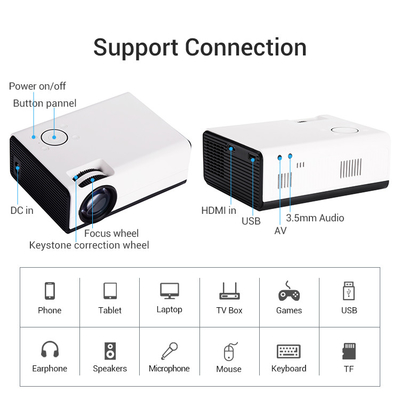 Portable Mini LED Video Home Theater Projectors Full HD 1080P Smart Movie Cinema Lcd Outdoor Projector 4k