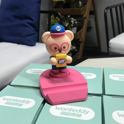 Customized Multi-Functional 3D Cartoon PVC Mobile Phone Holder, Lazy Man Phone Bracket
