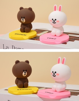 Customized Multi-Functional 3D Cartoon PVC Mobile Phone Holder, Lazy Man Phone Bracket