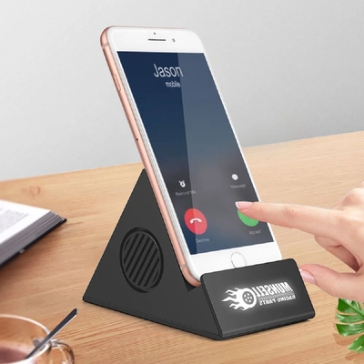 Hot Selling! 4 in 1 Multi-funcational Bluetooth Speaker Wireless Charger+Light Up Logo+Mobile Stand